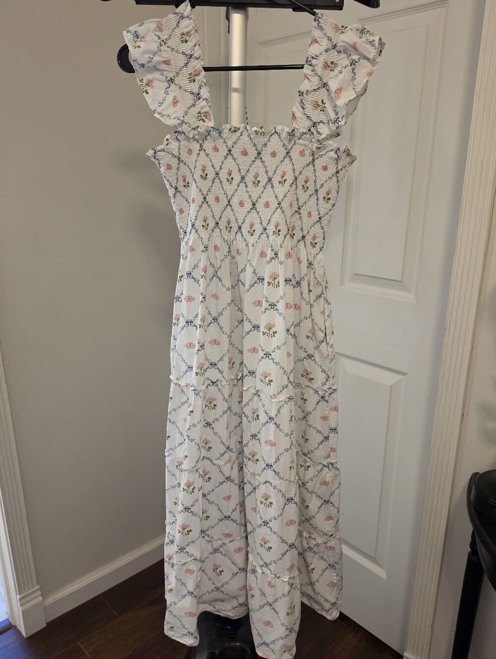 Hill House Home Ellie Nap Dress In Butterfly Trellis - Picture 9 of 10